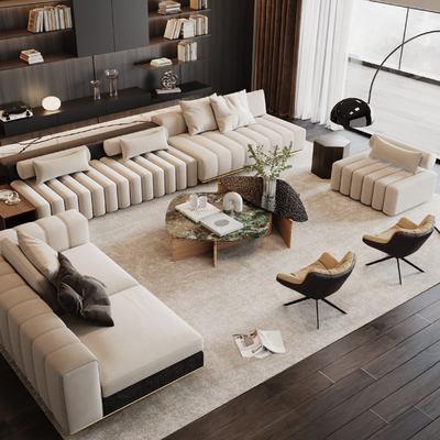  Minotti组合沙发su模型 