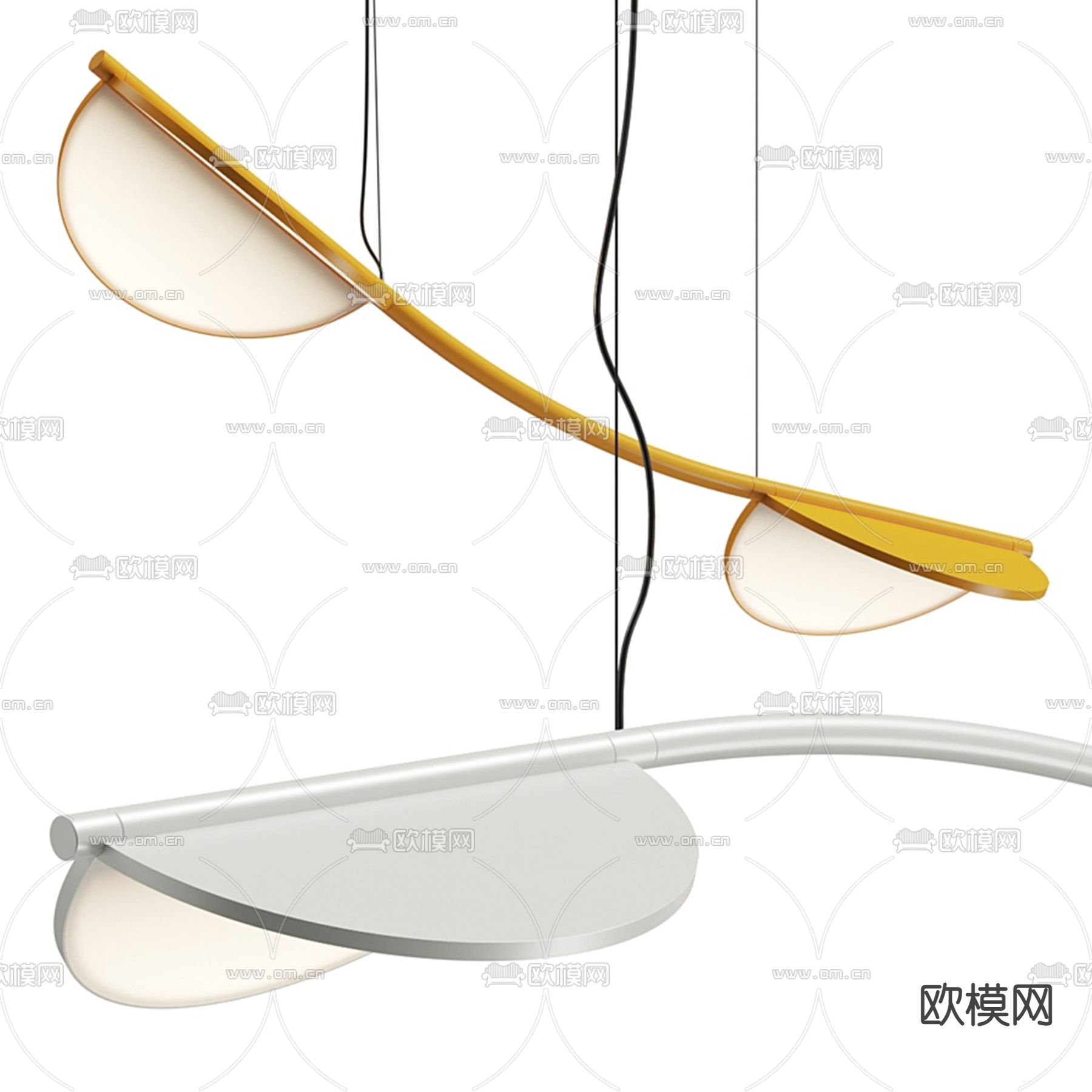 FLOS 轻奢吊灯3d模型下载