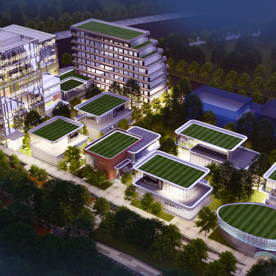 现代多层办公楼su模型