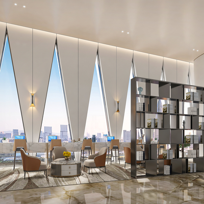  现代休闲阅读区su模型 