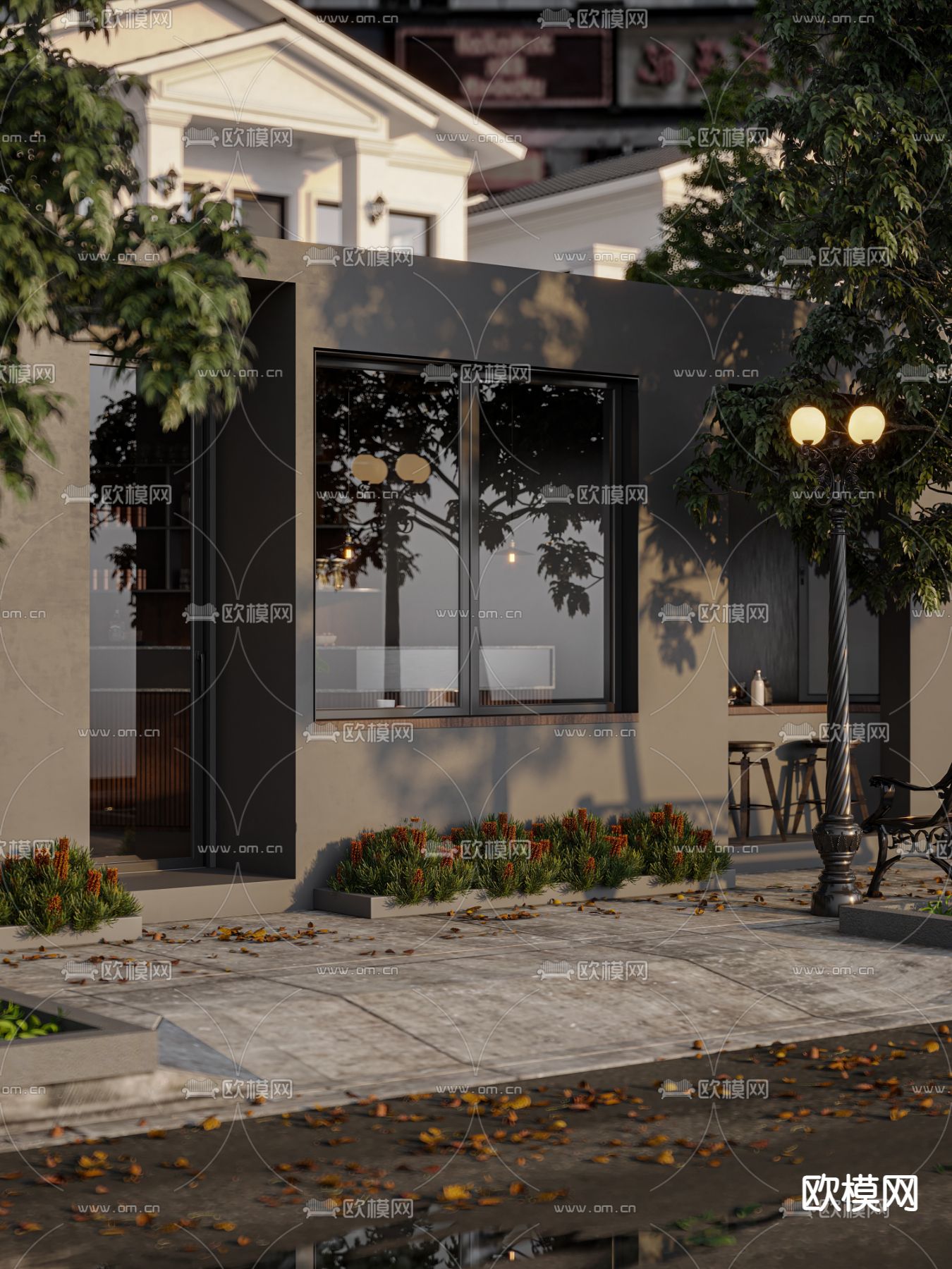 中古风咖啡厅 咖啡馆3d模型下载（渲染图6）