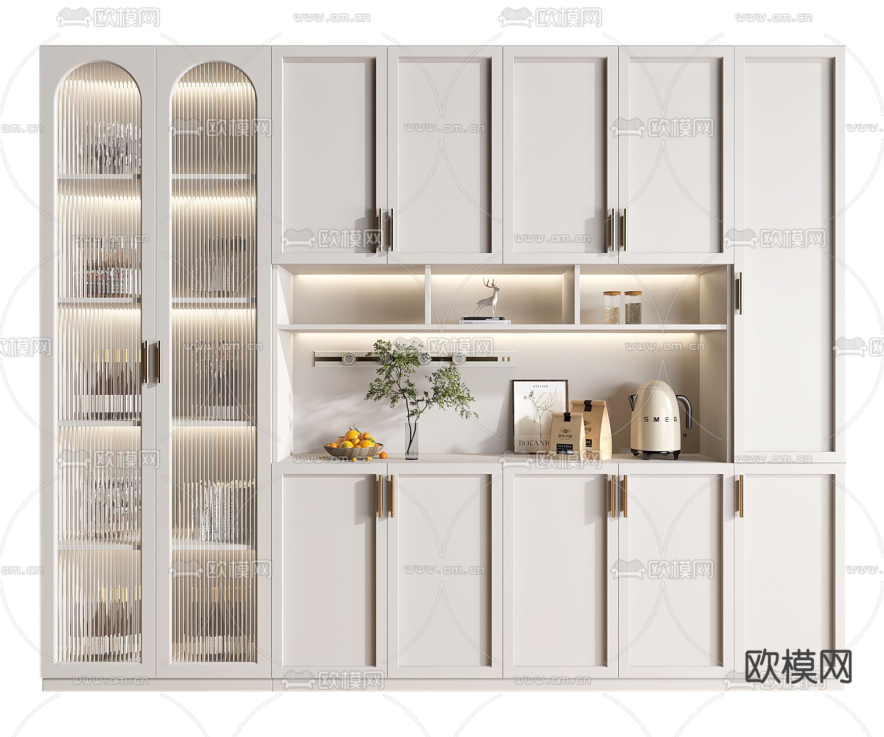 现代酒柜3d模型下载