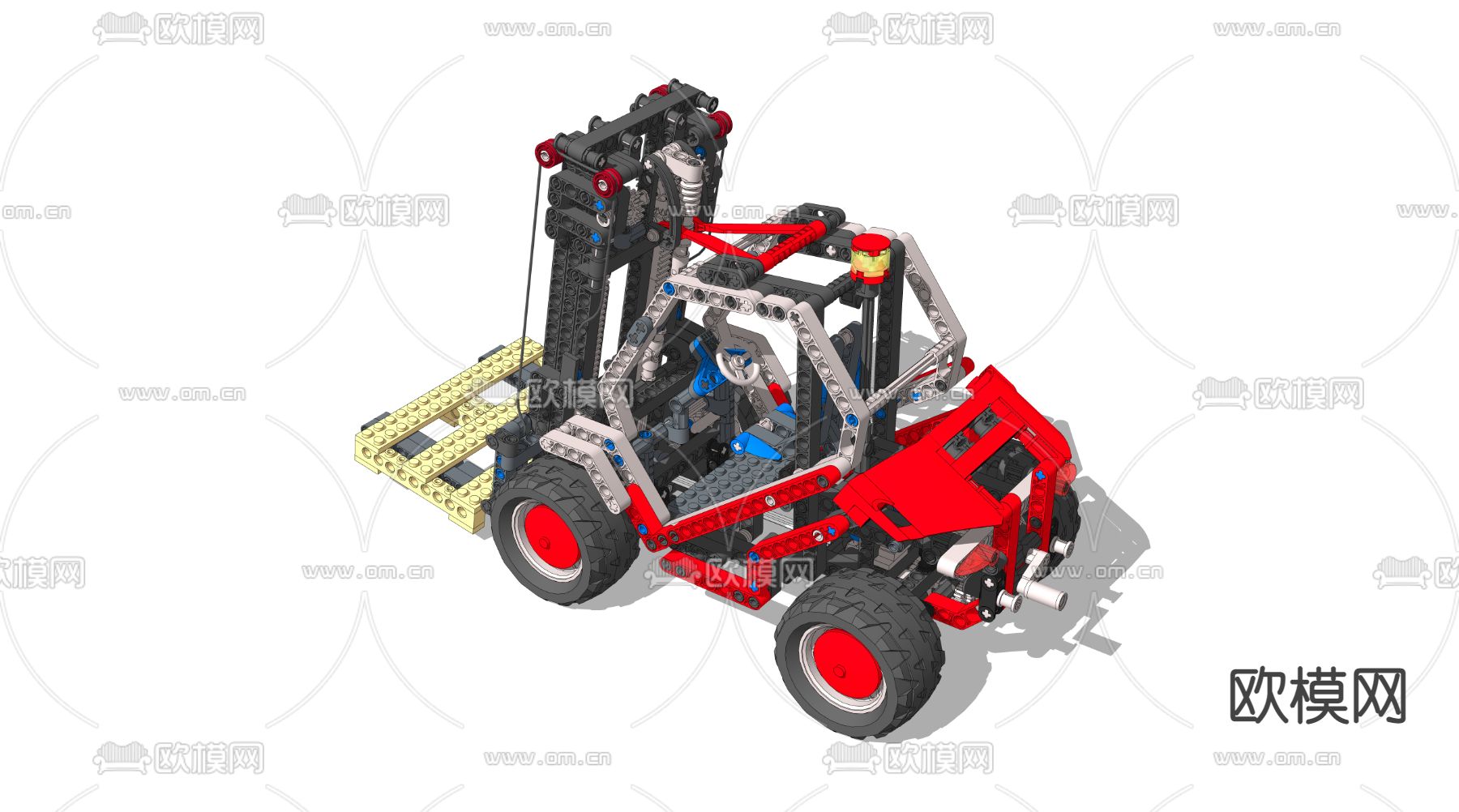 乐高 积木叉车 玩具su模型下载（渲染图4）