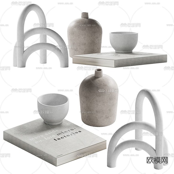 现代装饰品摆件3d模型下载