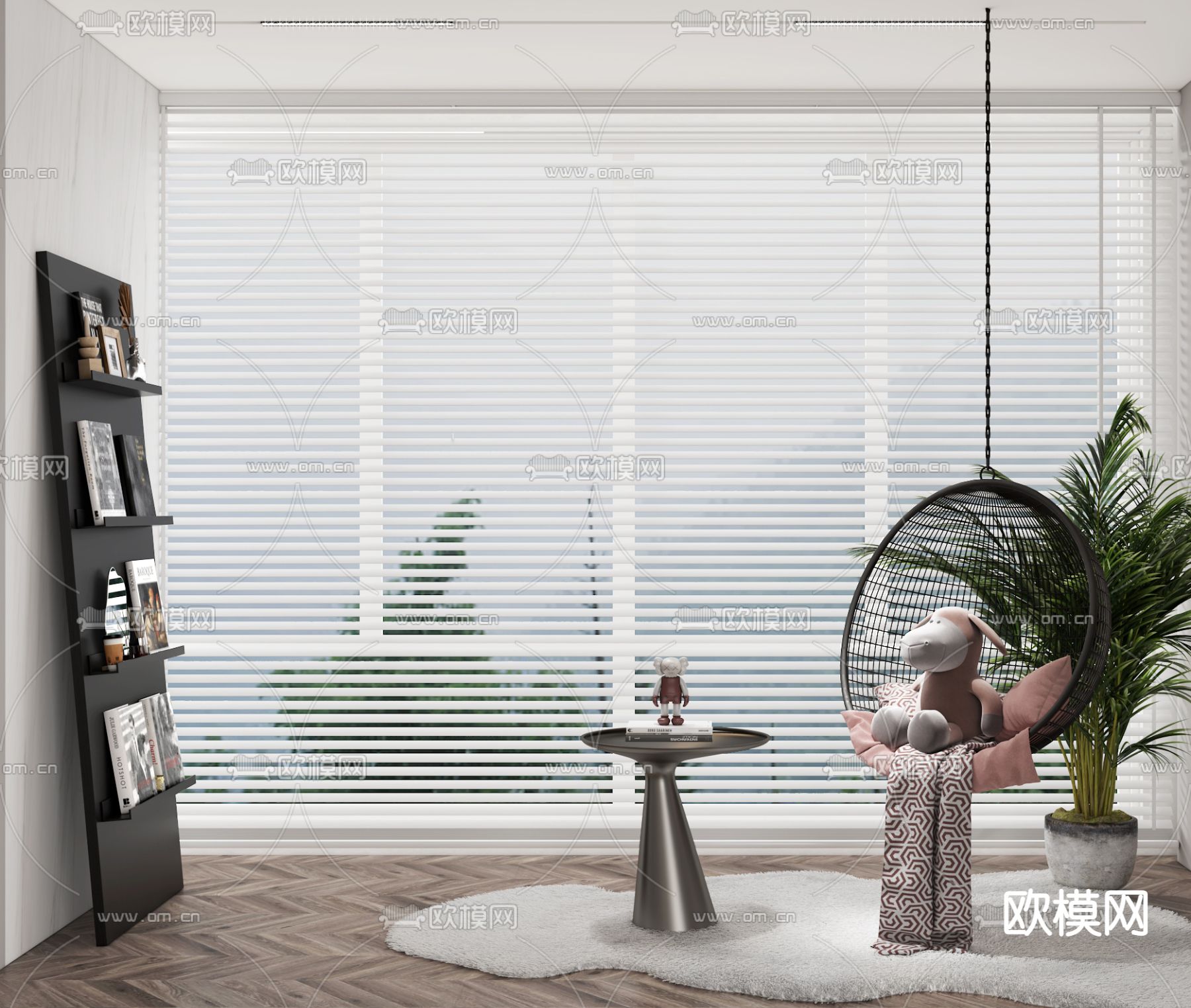 现代百叶帘su模型下载_ID12226749_sketchup模型下载-欧模网