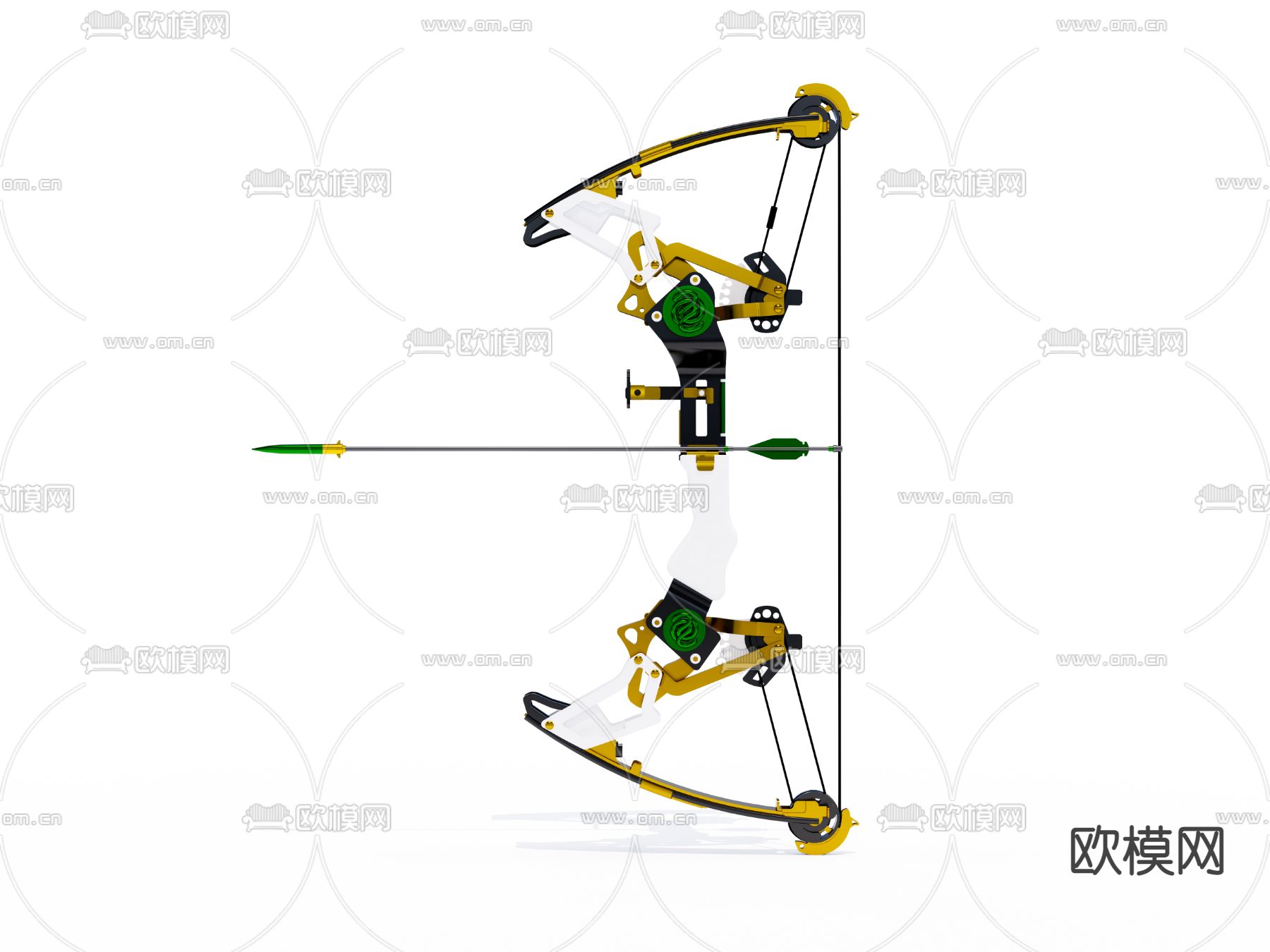 弓箭 射击弓弩su模型下载（渲染图1）
