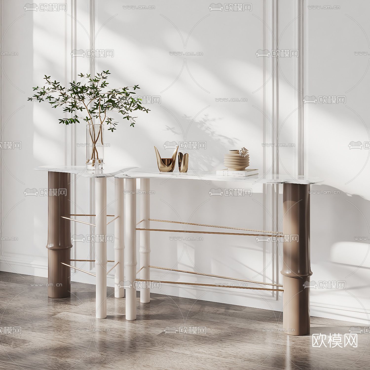 现代端景台 条案3d模型下载