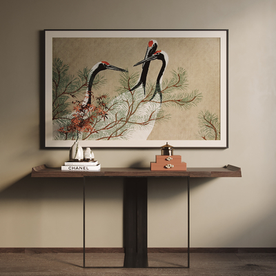 新中式装饰画 挂画su模型