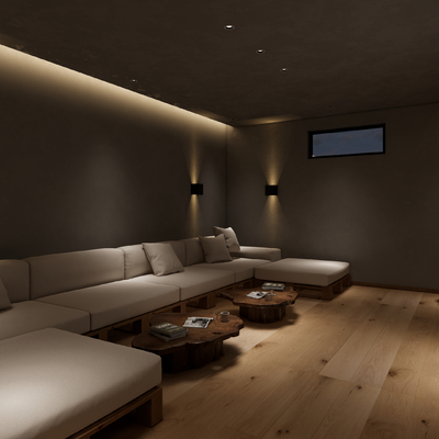  侘寂民宿客房su模型 