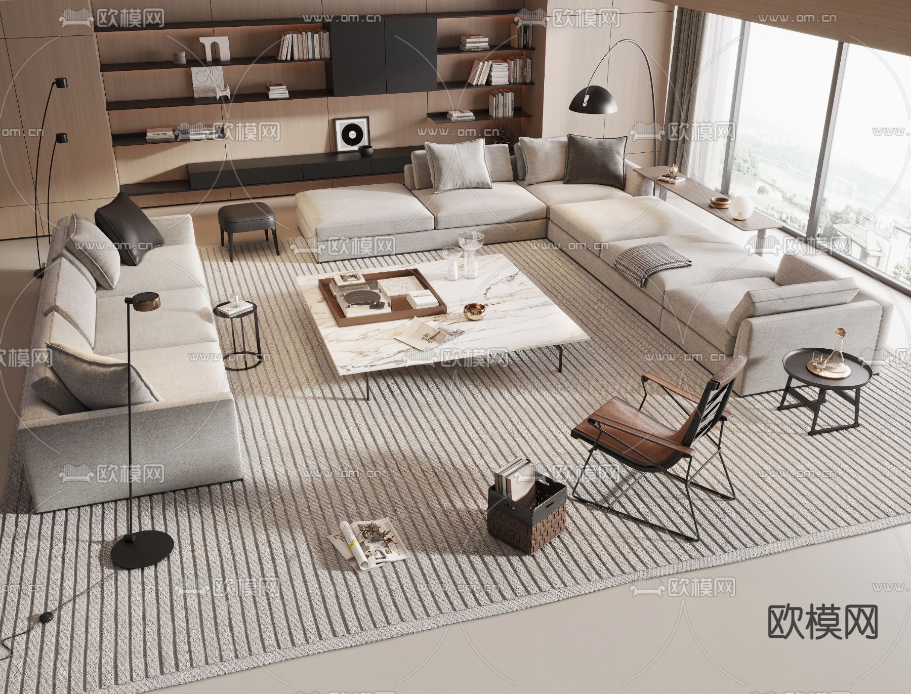 B&B Italia 组合沙发3d模型下载