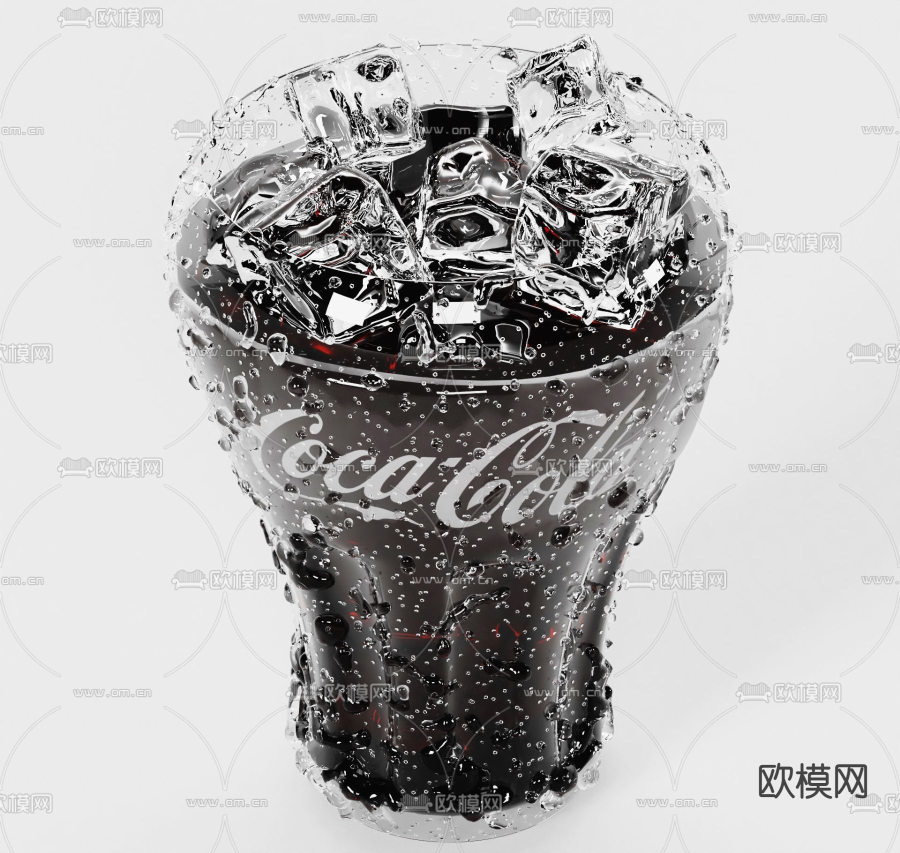 可口可乐 汽水 饮料3d模型下载（渲染图2）