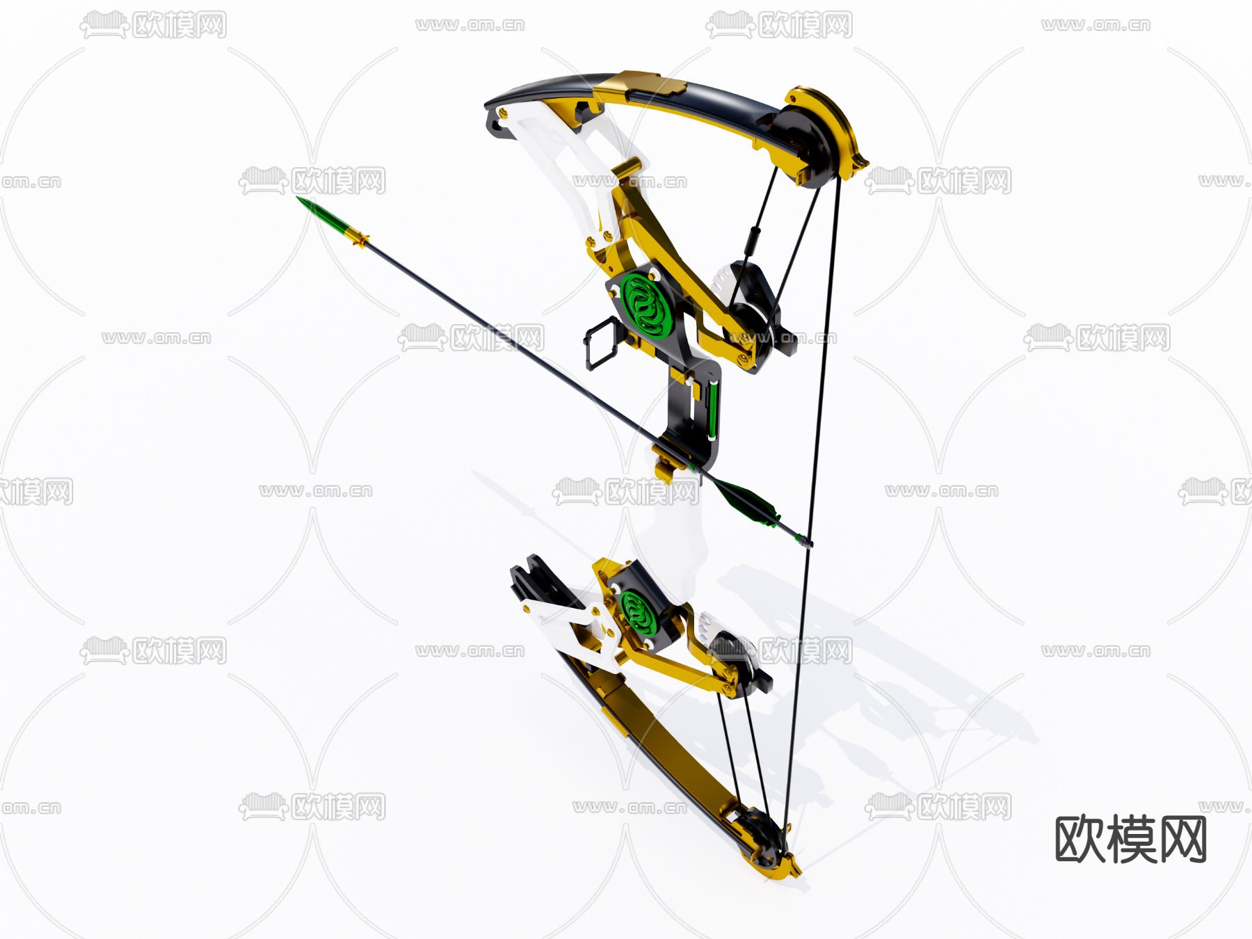 弓箭 射击弓弩su模型下载（渲染图2）