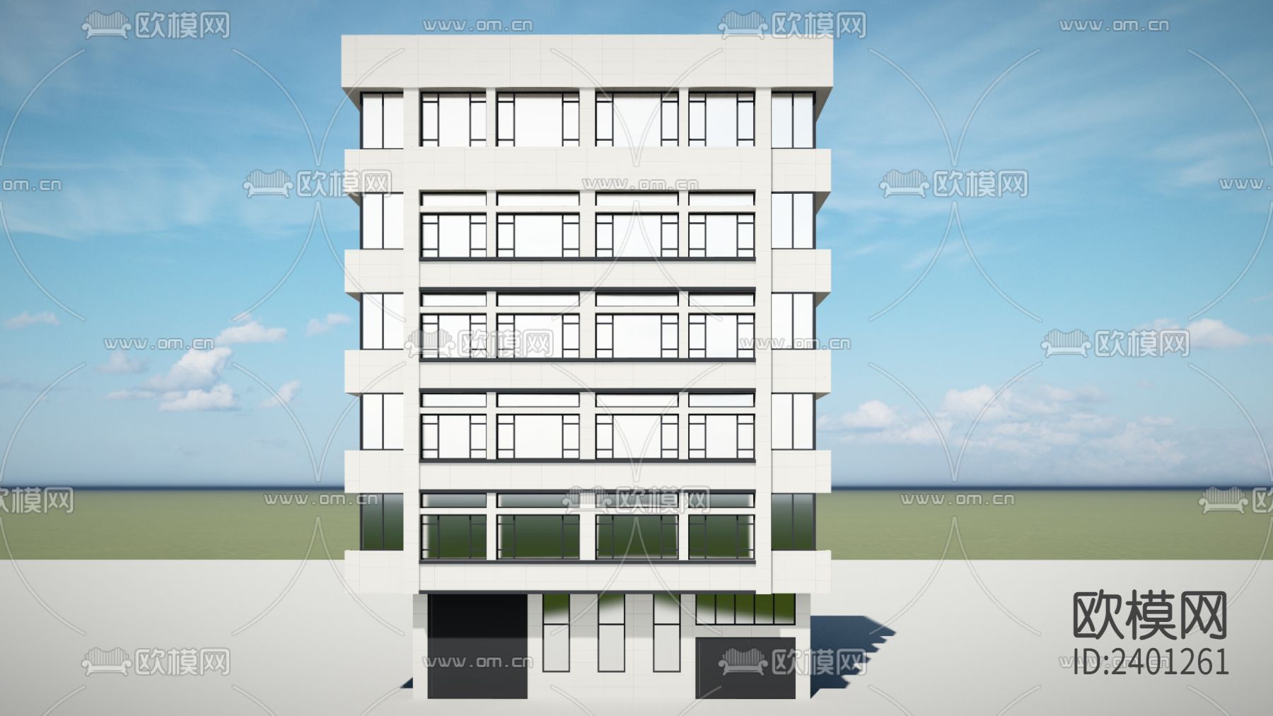 现代别墅设计cad施工图下载（渲染图6）