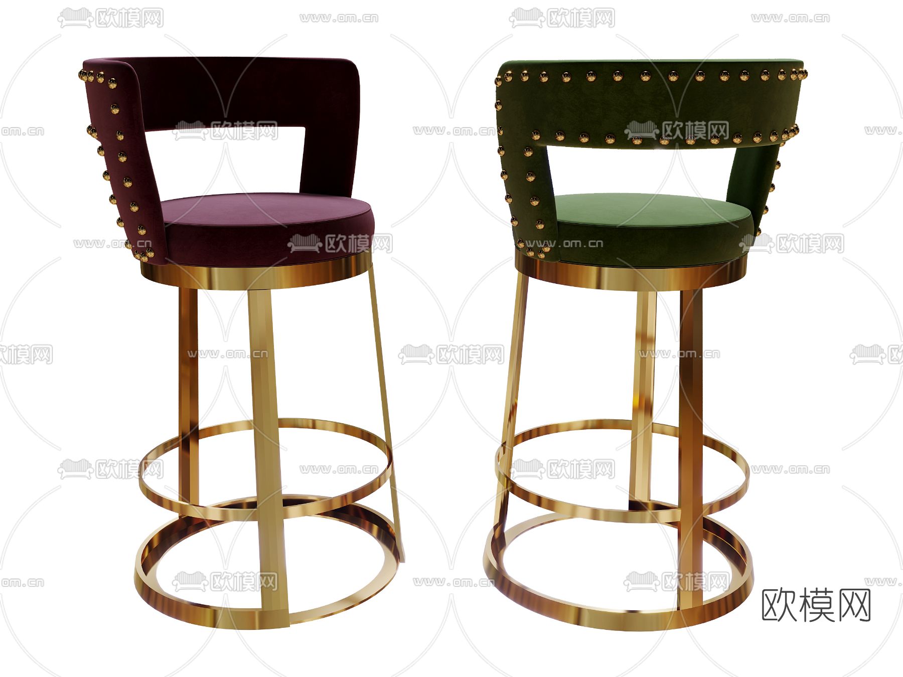现代吧台椅3d模型下载