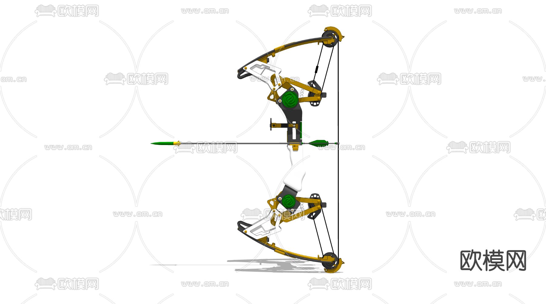 弓箭 射击弓弩su模型下载（渲染图3）