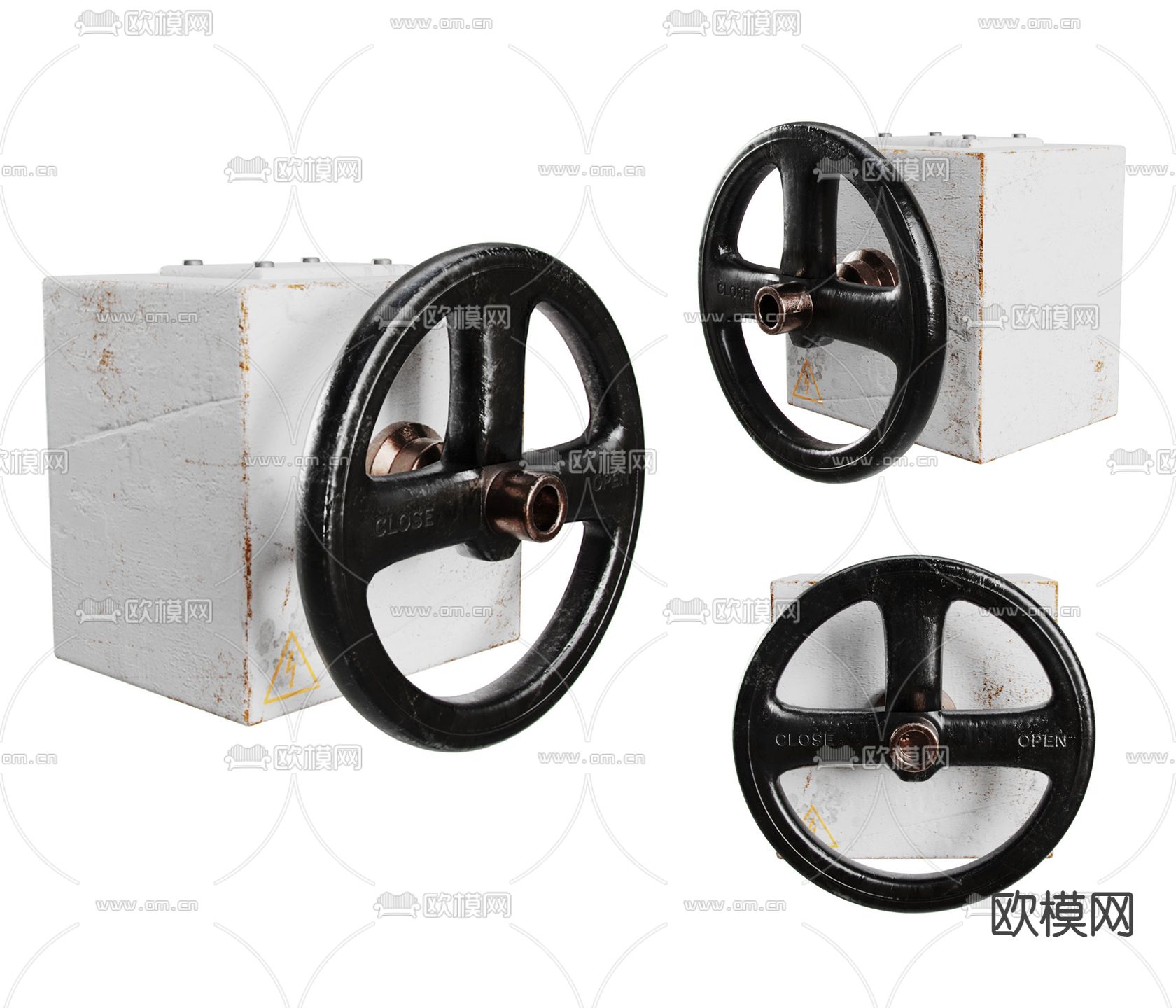 工业风设备阀门 气阀 水阀免费3d模型下载