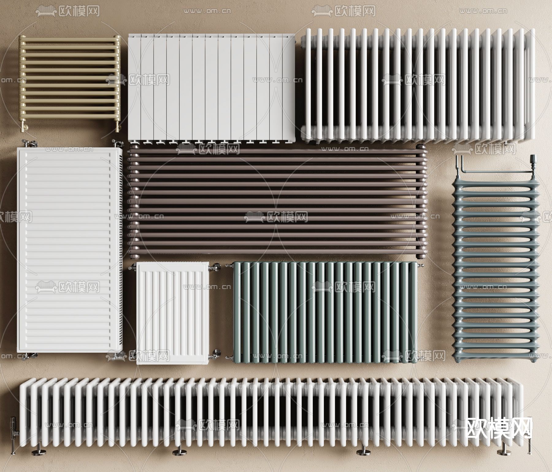 暖气片 取暖器 散热器3d模型下载