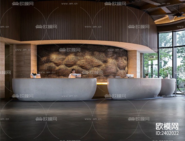 度假酒店设计cad施工图下载(渲染图7)