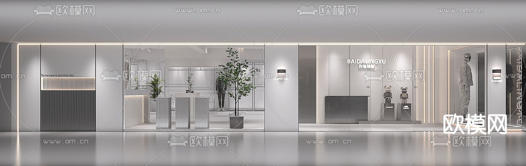 现代服装店免费3d模型下载_ID12222805_3dmax免费模型-欧模网
