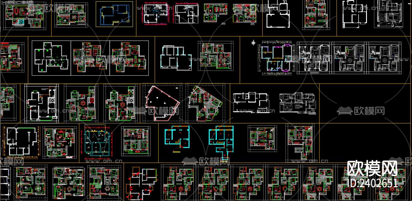 户型设计cad施工图下载（渲染图6）