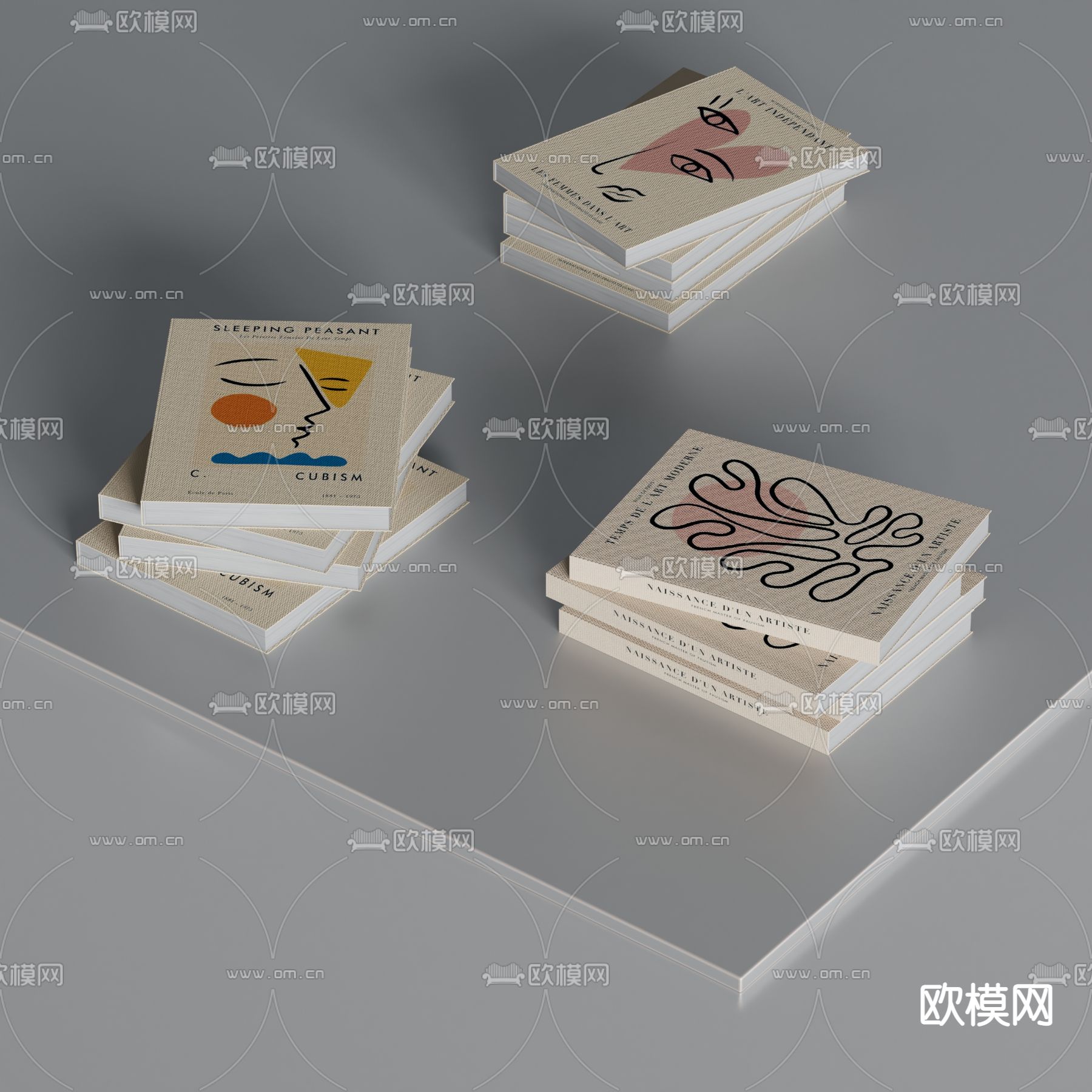 现代书本书籍 图书书刊3d模型下载