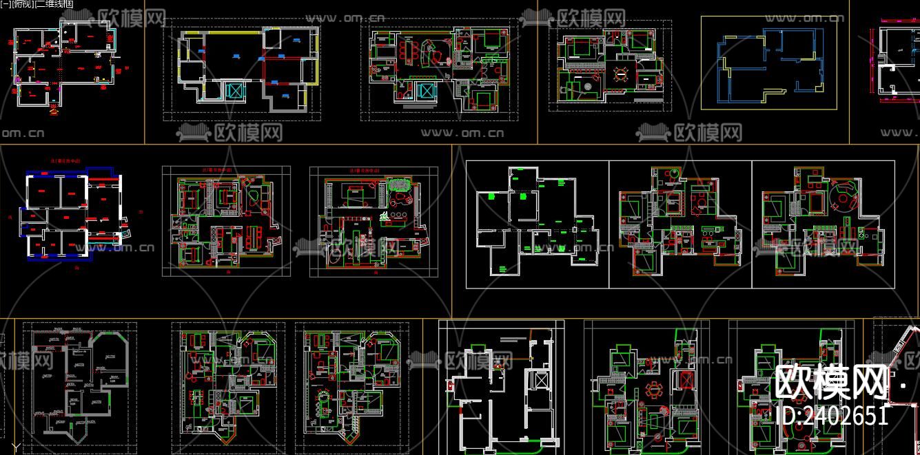 户型设计cad施工图下载（渲染图4）