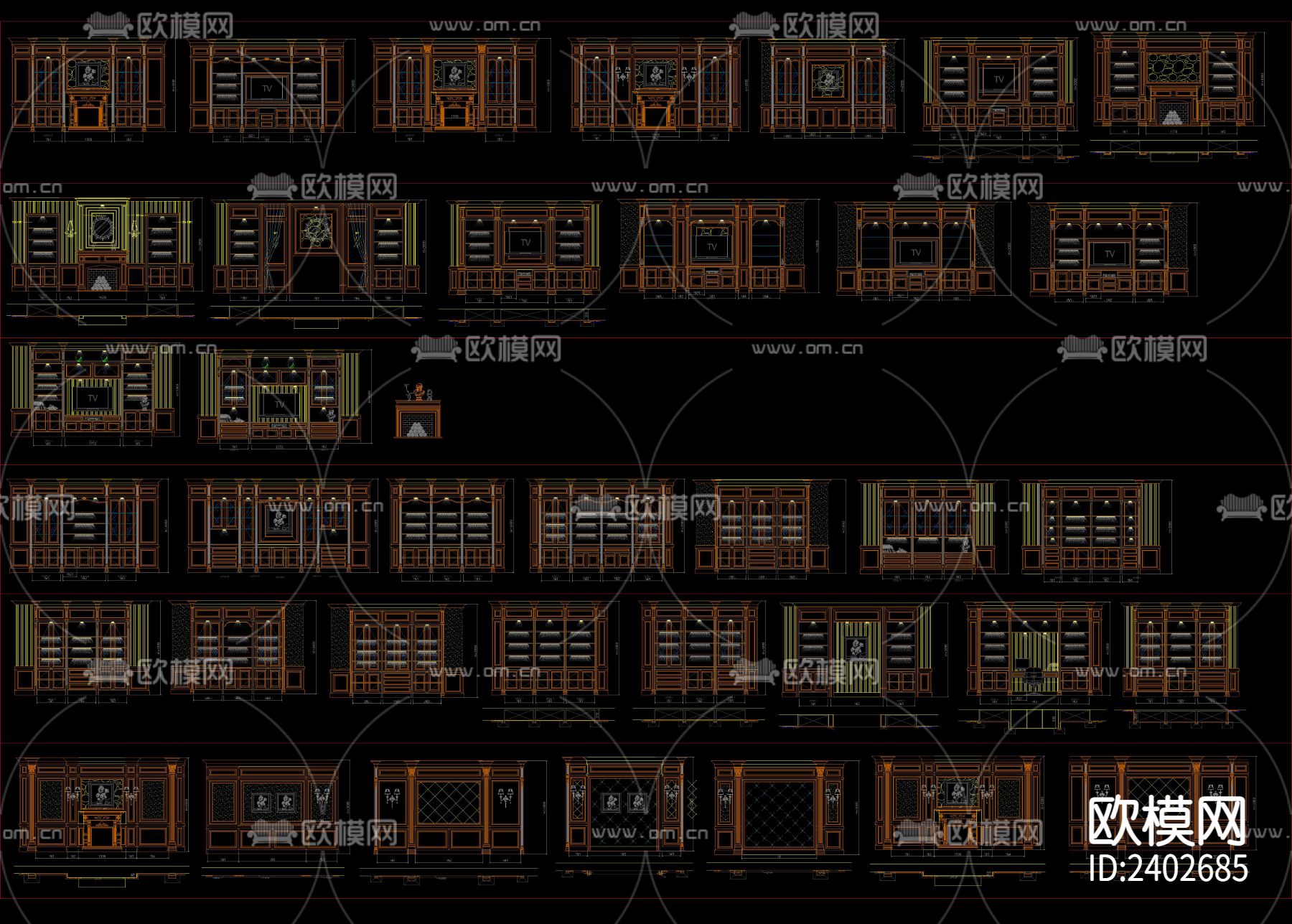 整木设计cad施工图下载（渲染图5）