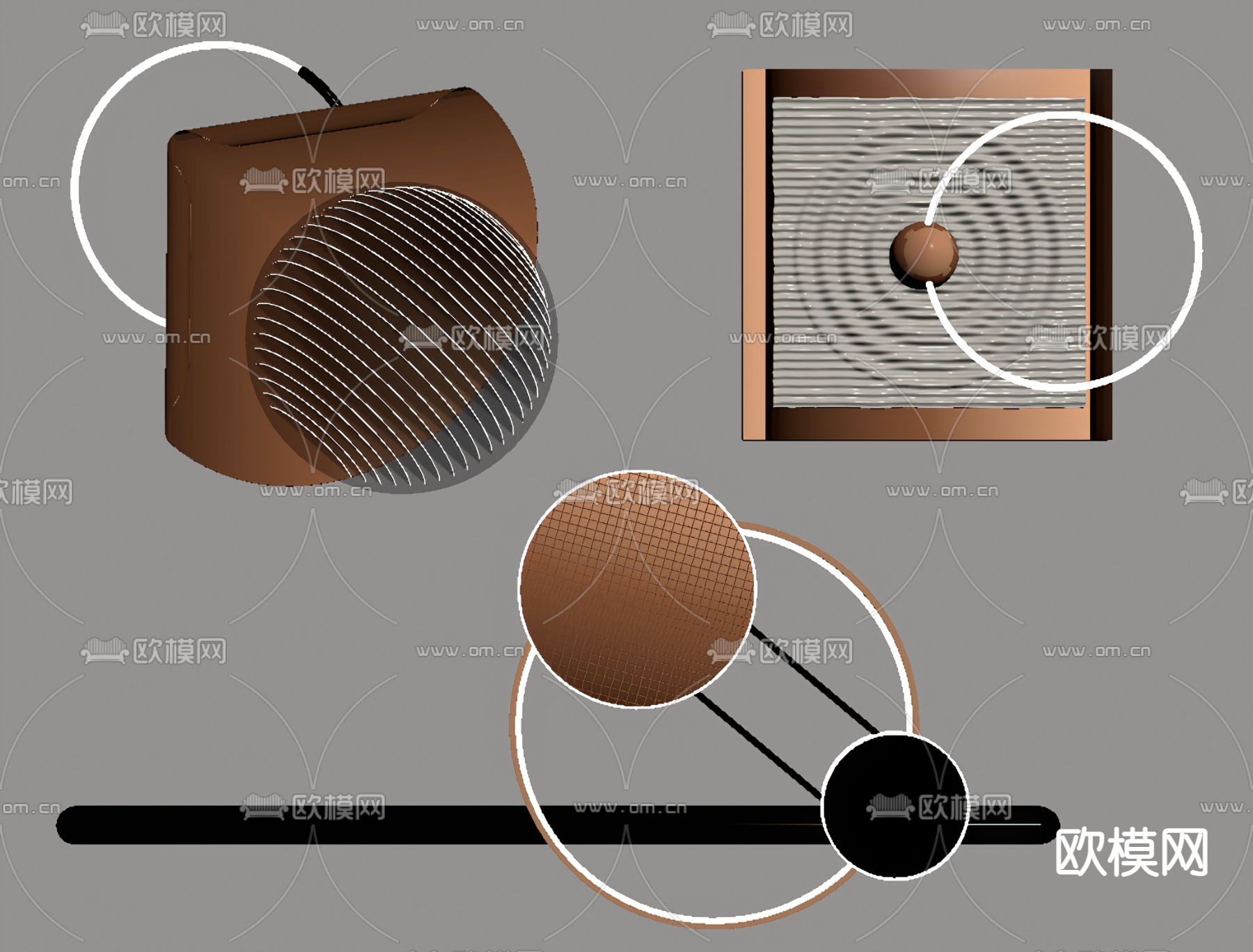轻奢立体墙饰 挂件su模型下载（渲染图2）