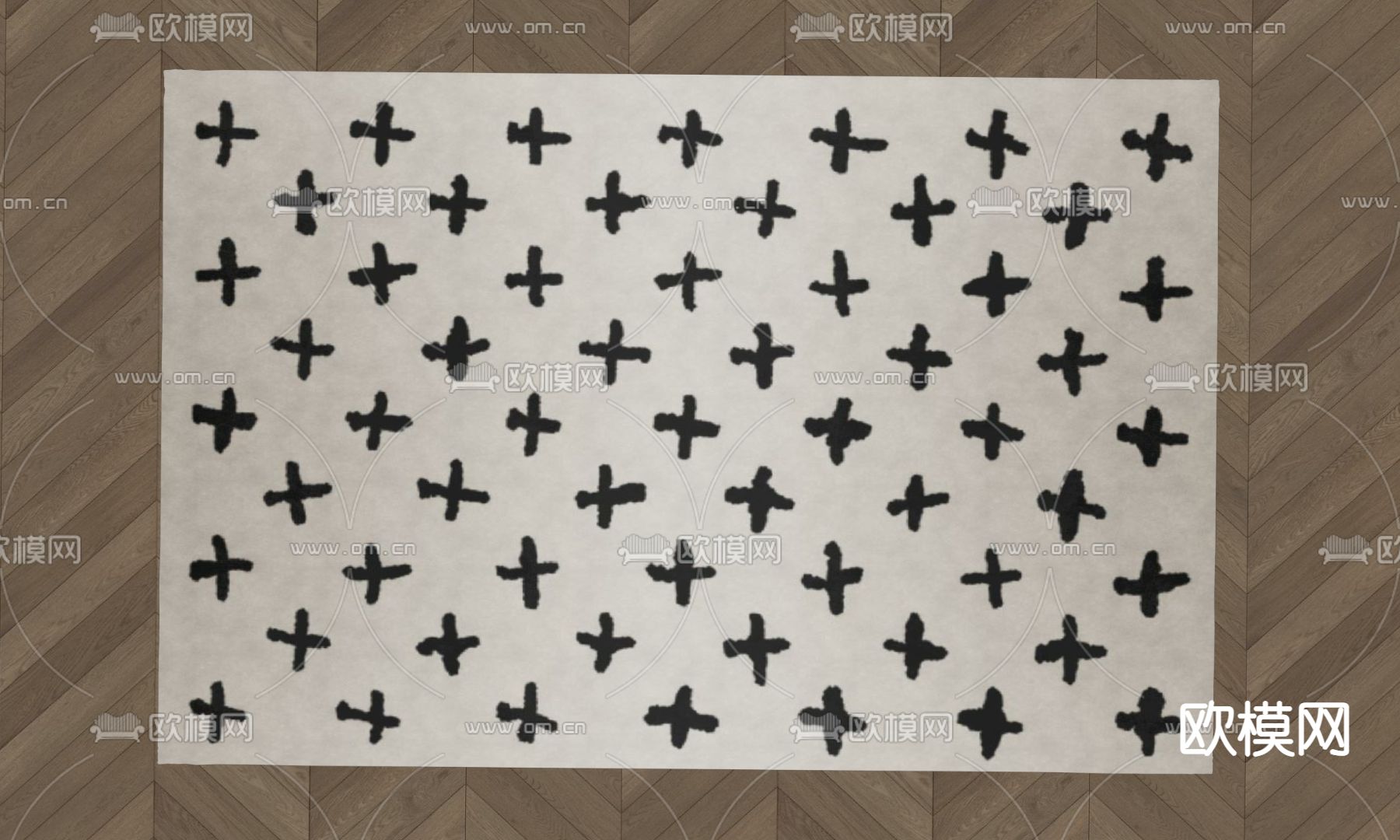 侘寂地毯su模型下载（渲染图2）