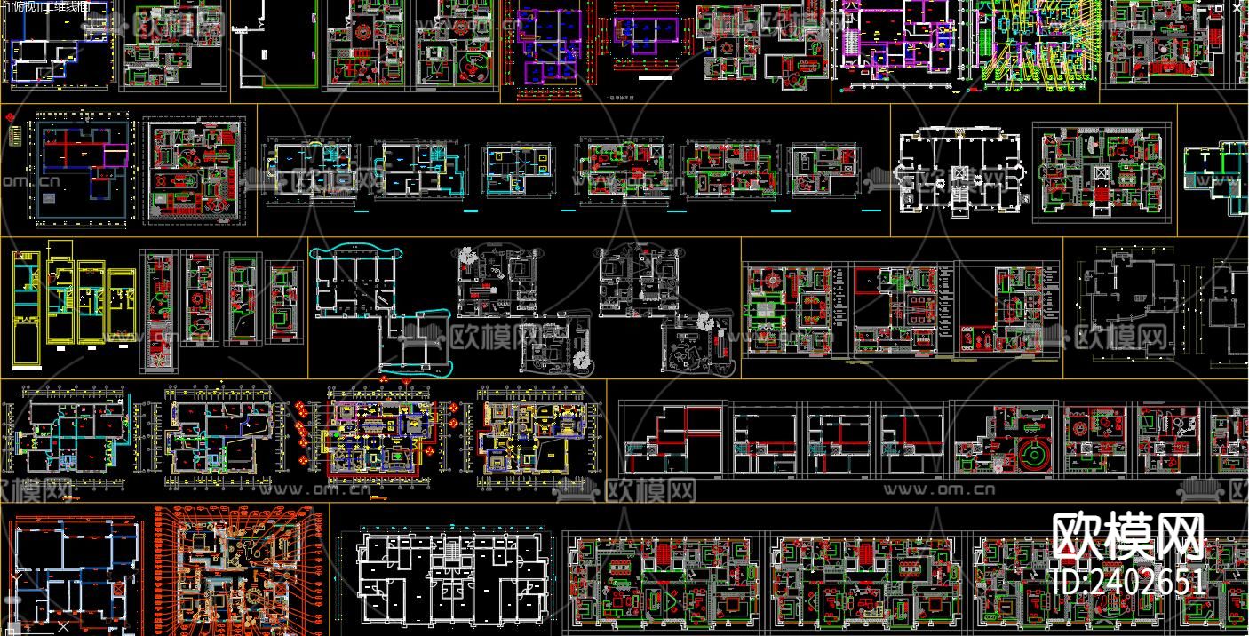 户型设计cad施工图下载（渲染图7）