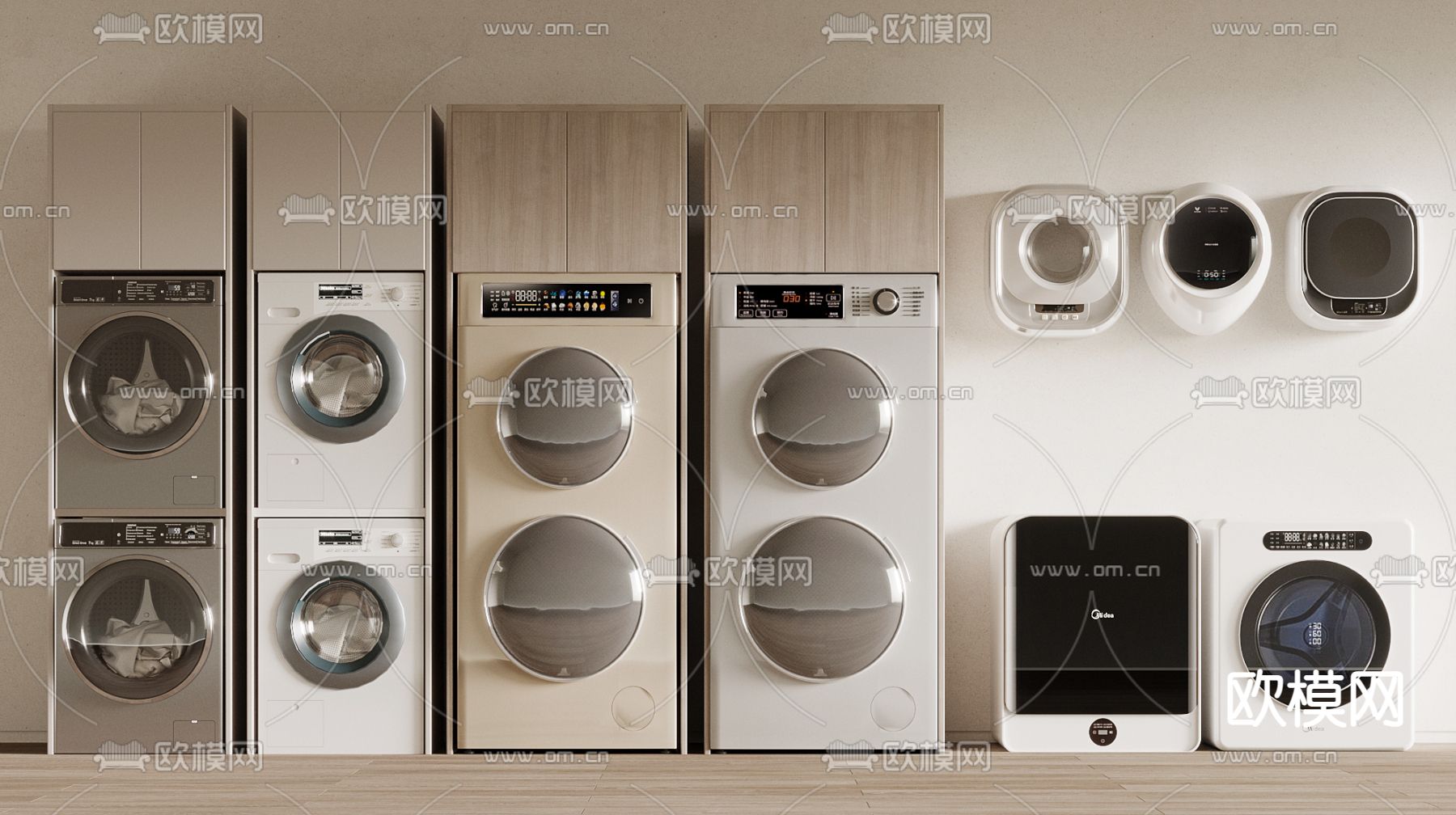 滚筒洗衣机3d模型下载