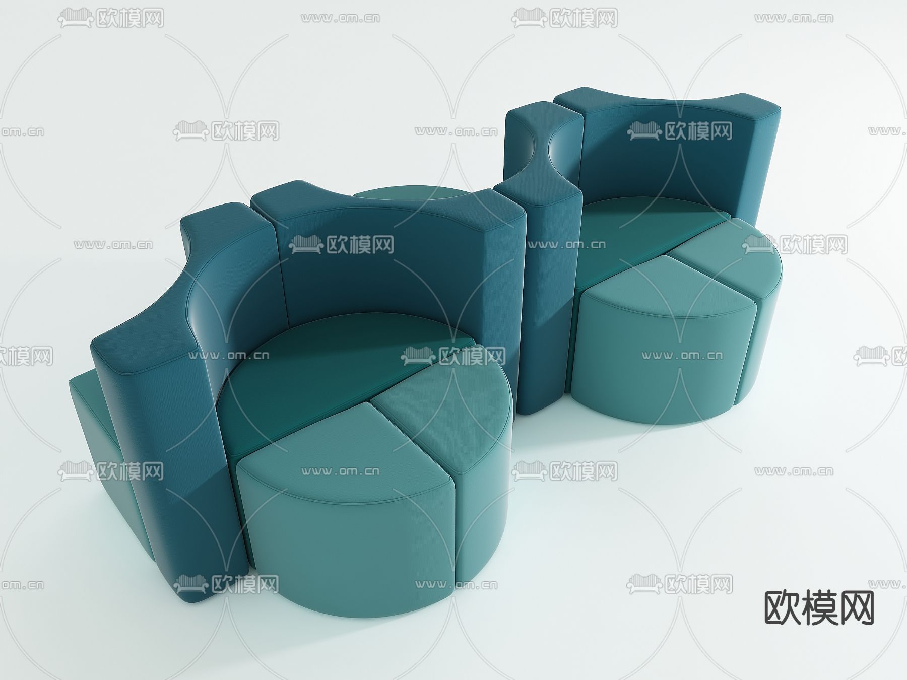 现代模块沙发3d模型下载_ID12228409_3dmax免费模型-欧模网
