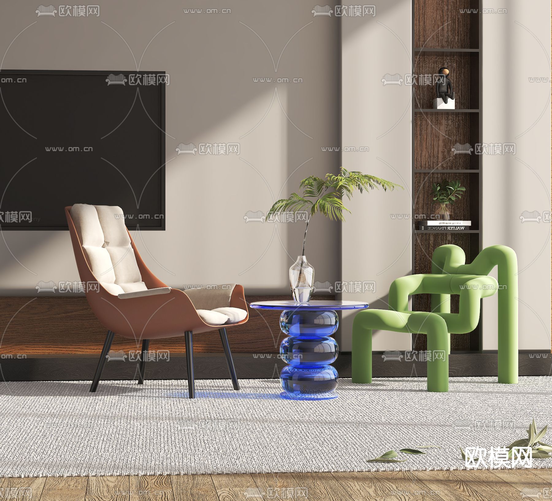 现代休闲椅 躺椅3d模型