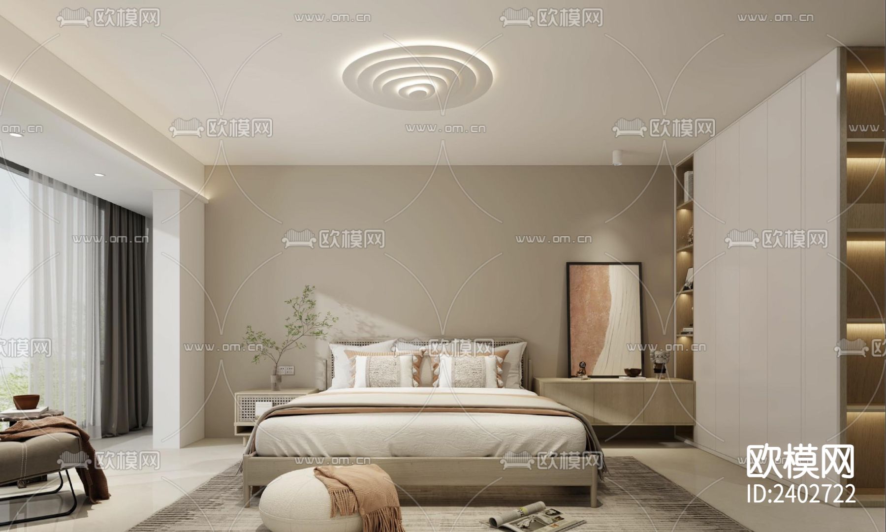 二层复式洋房设计cad施工图下载（渲染图9）