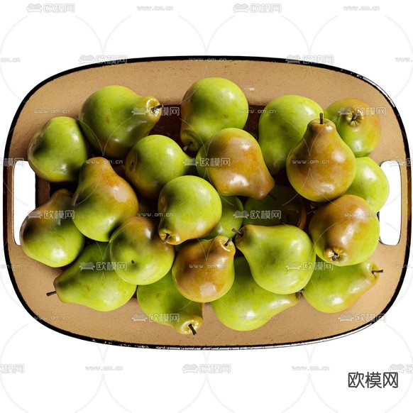 梨子水果 果盘3d模型下载(渲染图2)