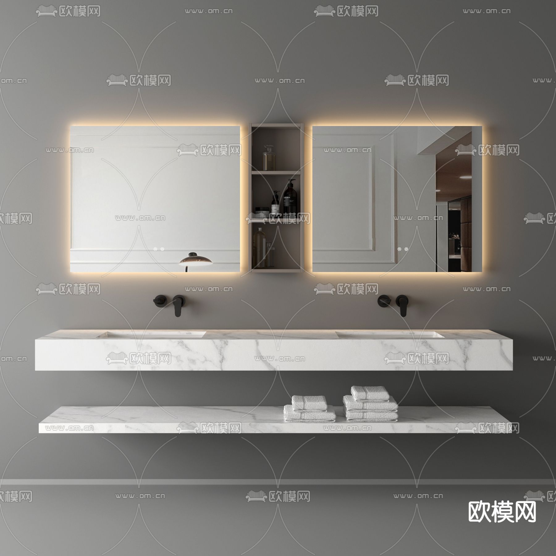 洗手台 浴室柜 卫浴柜3d模型下载