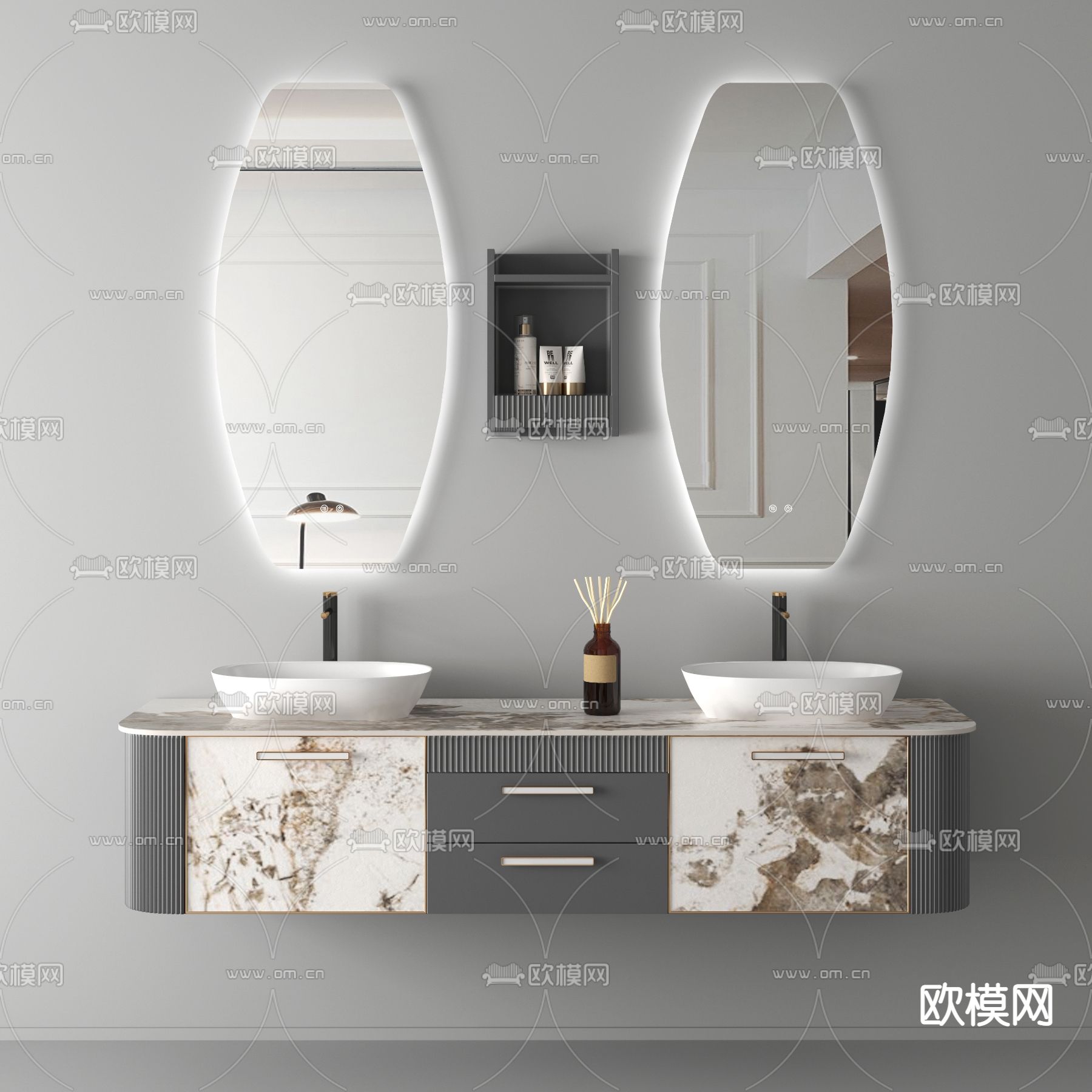 洗手台 浴室柜3d模型下载