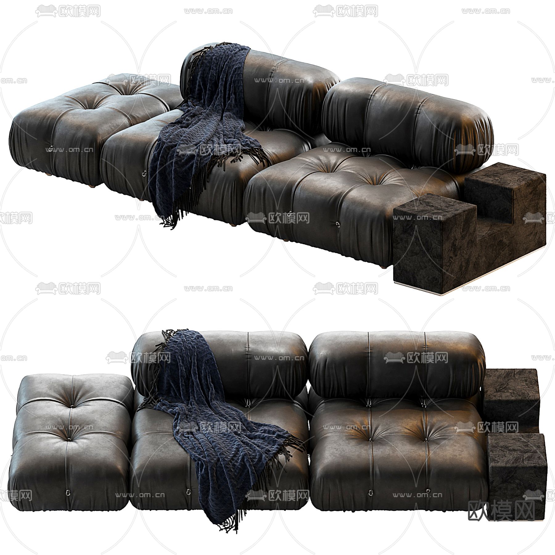B&B Italia 软体沙发3d模型下载（渲染图2）