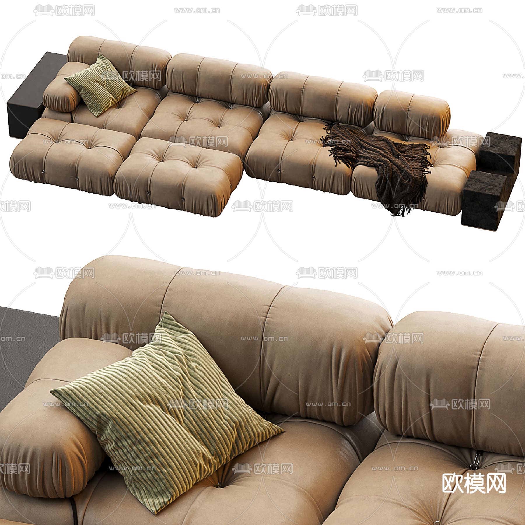 B&B Italia 软体沙发3d模型下载（渲染图3）