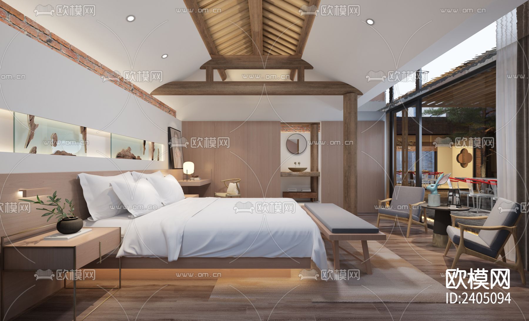 民宿CAD施工图下载（渲染图8）