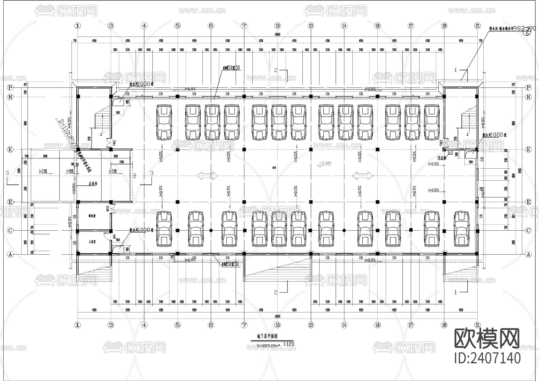 食堂设计cad施工图下载（渲染图3）