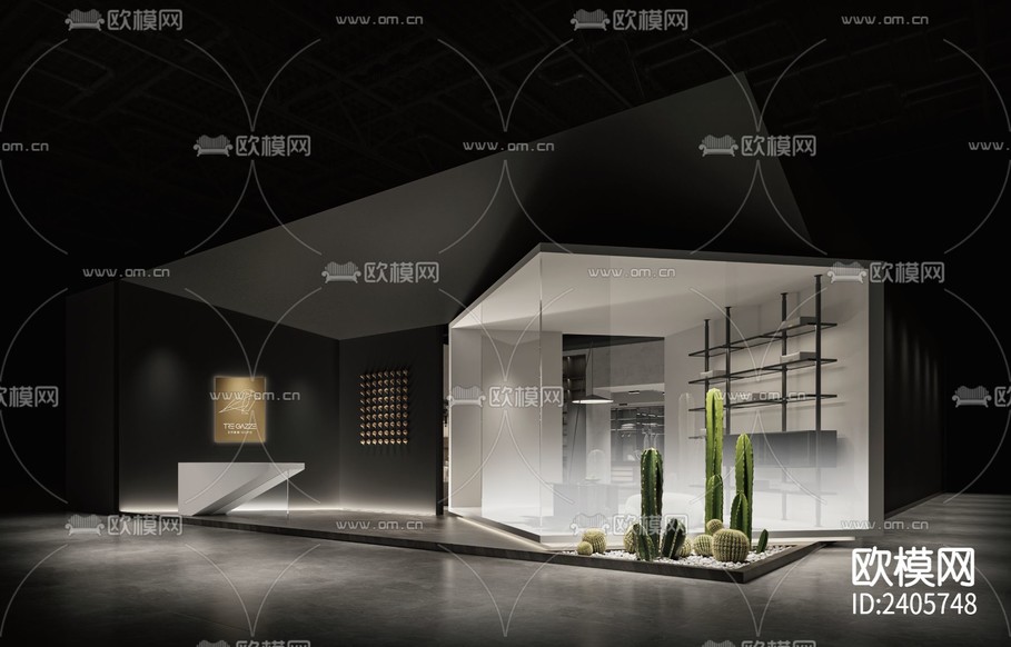 定制家居展廳設(shè)計(jì)cad施工圖下載(渲染圖4)