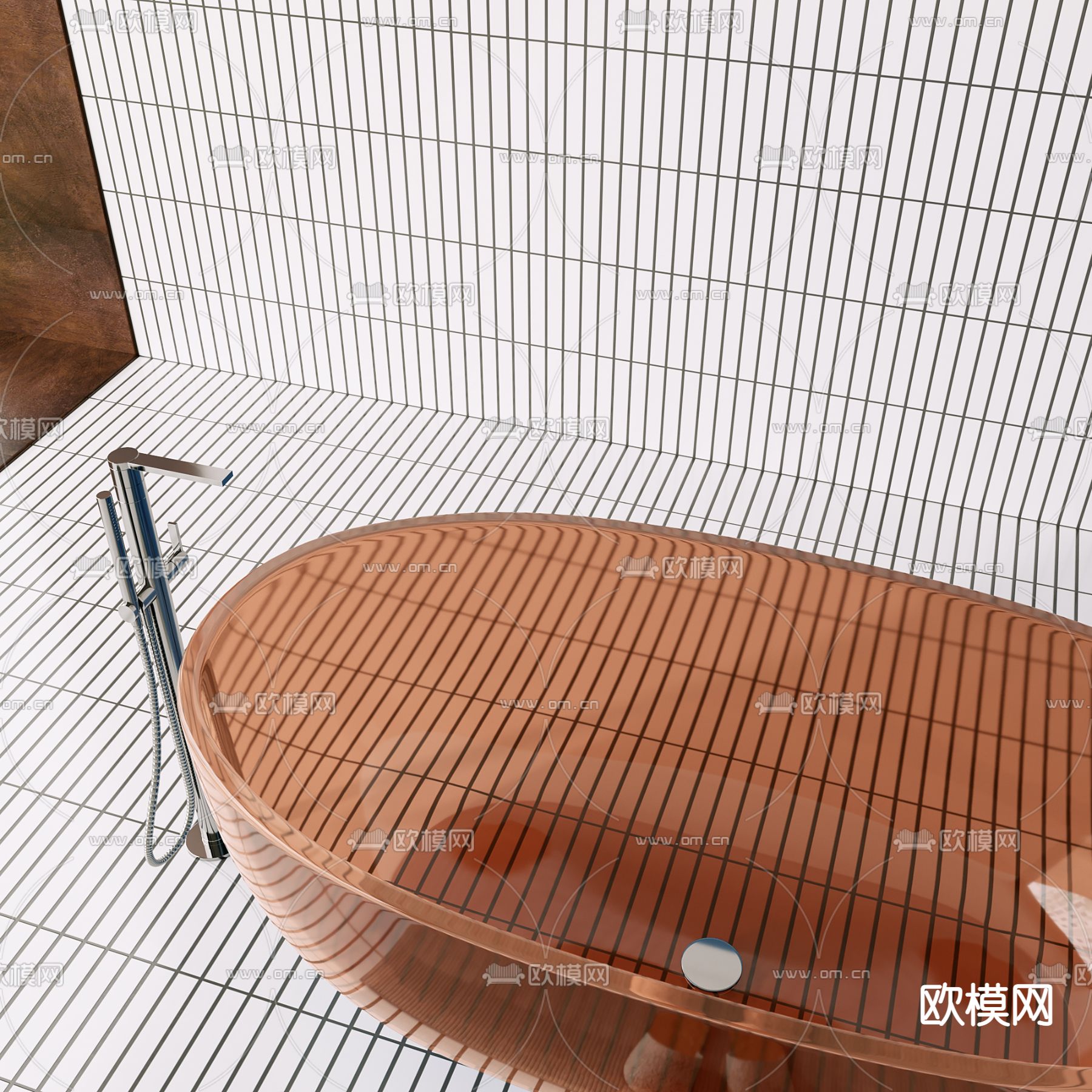 亚克力透明浴缸3d模型