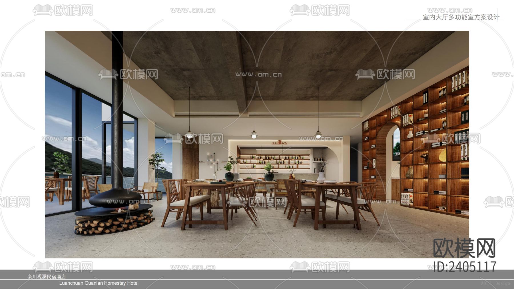 民宿CAD施工图下载（渲染图7）