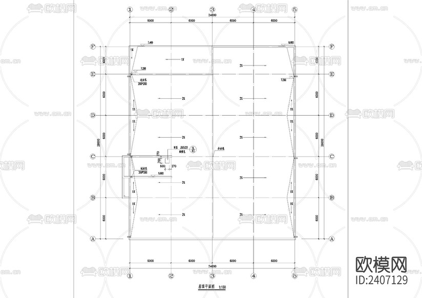 食堂建筑設(shè)計cad施工圖下載(渲染圖1)