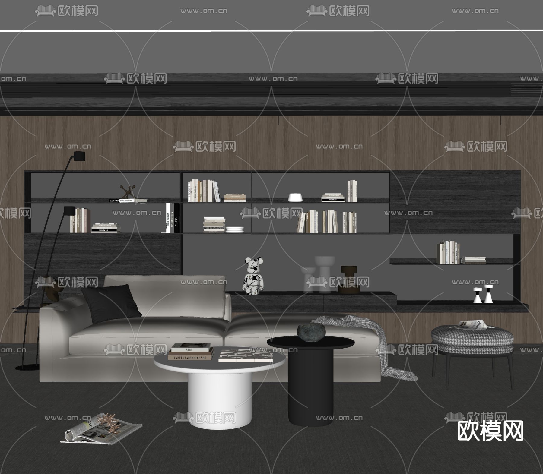 B&B Italia 贵妃椅su模型下载（渲染图2）