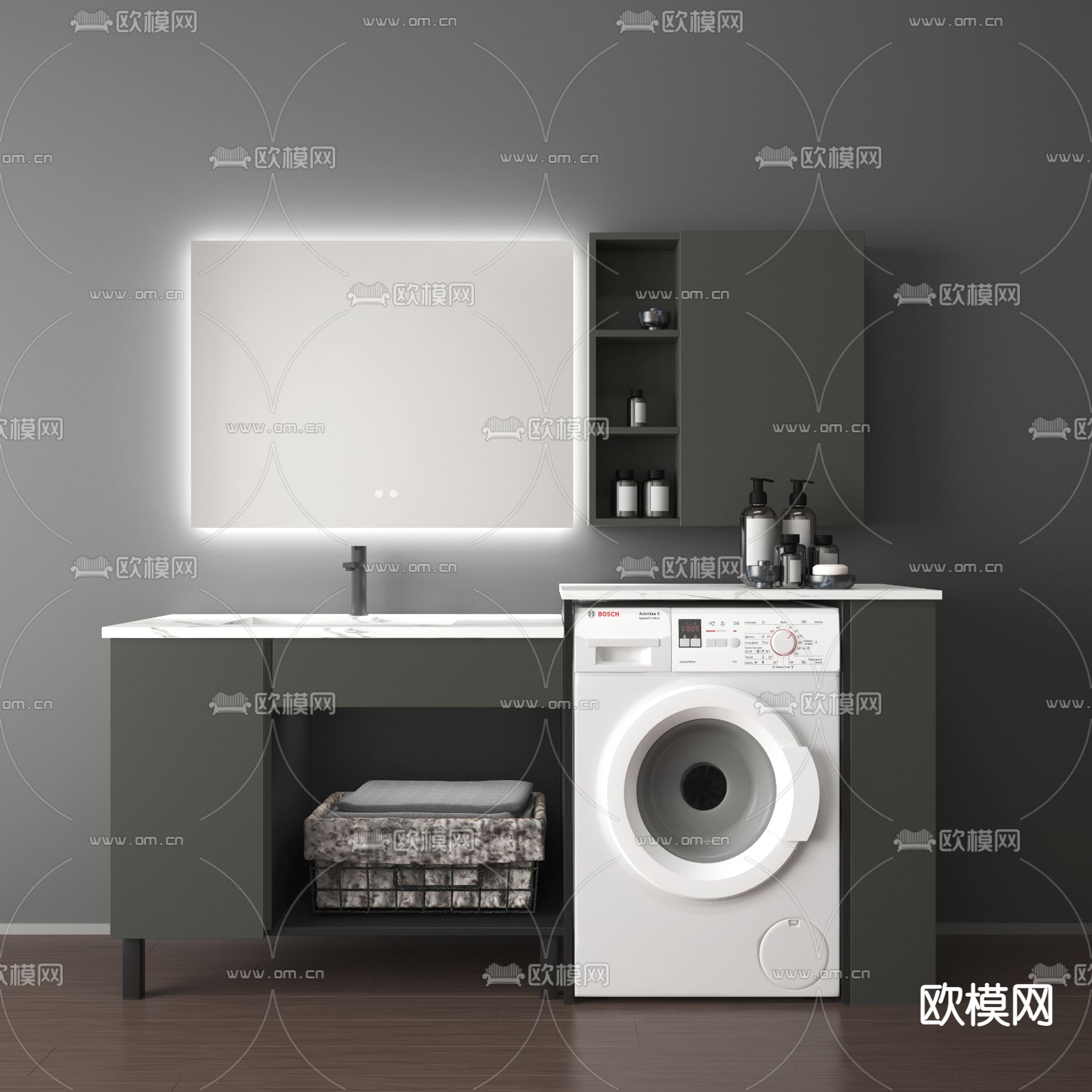 洗手台 浴室柜 卫浴柜3d模型下载