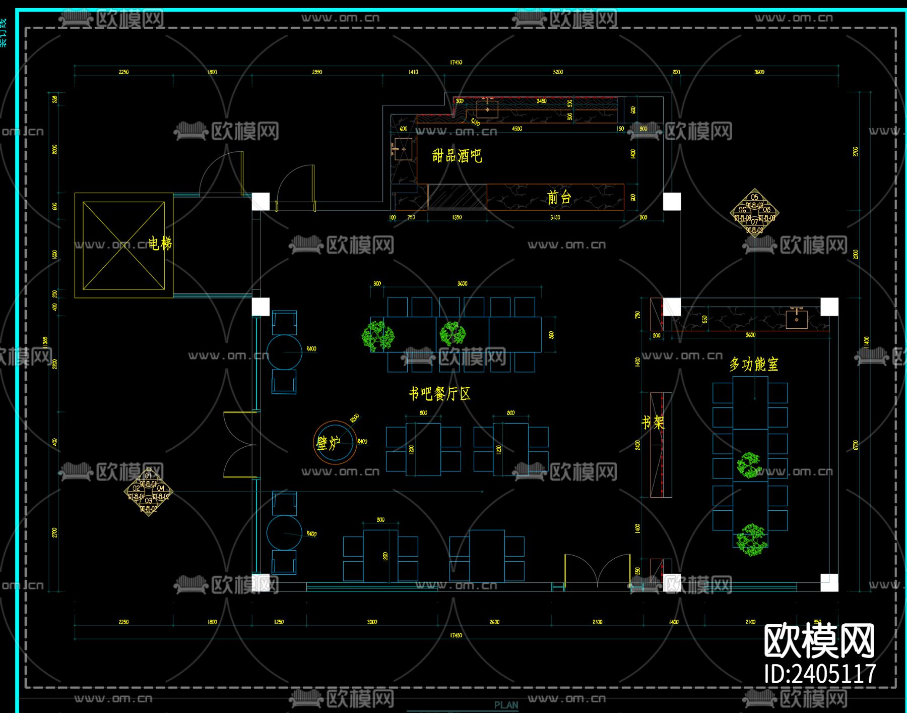 民宿CAD施工图下载（渲染图6）