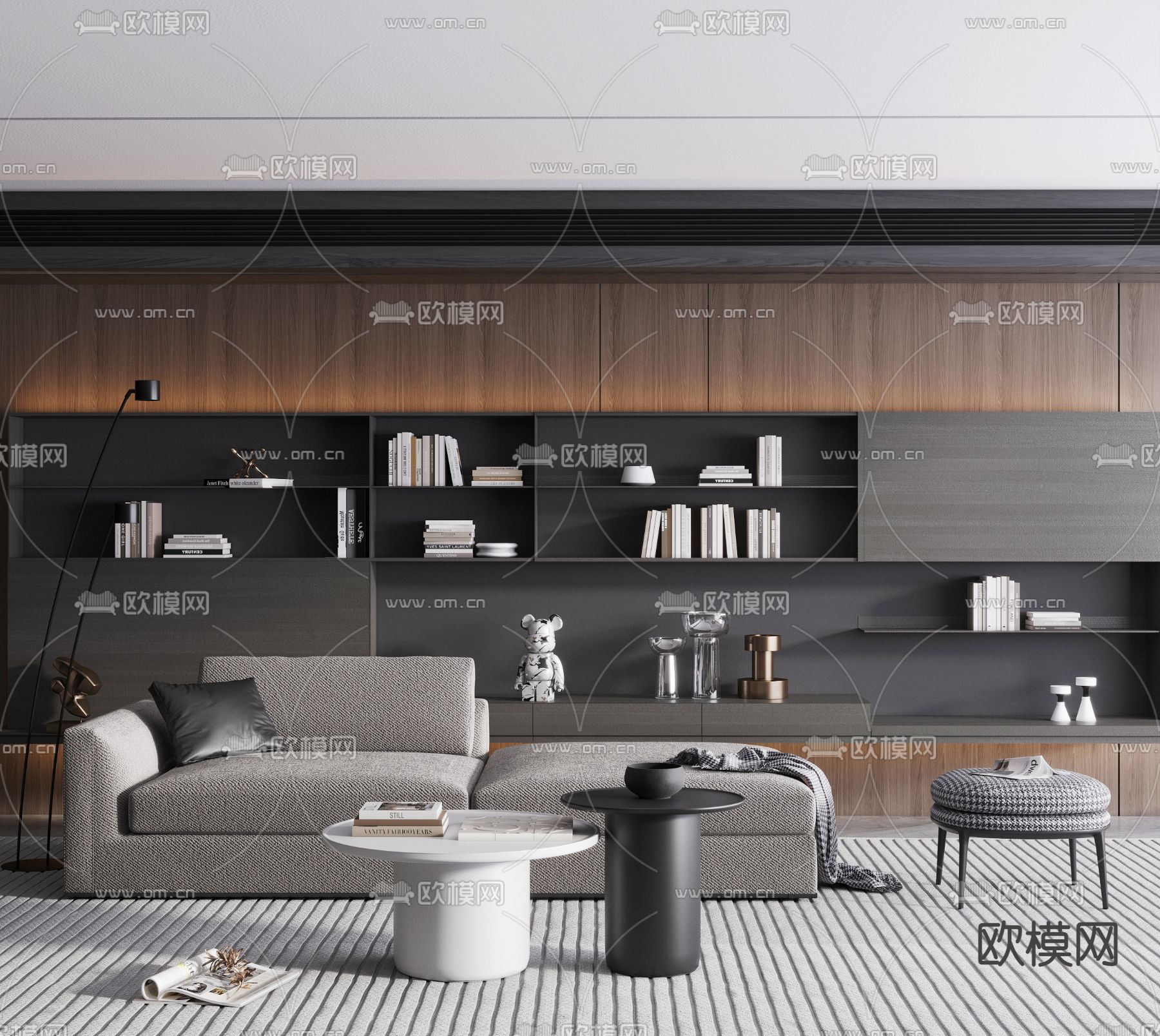 B&B Italia 贵妃椅su模型下载（渲染图1）