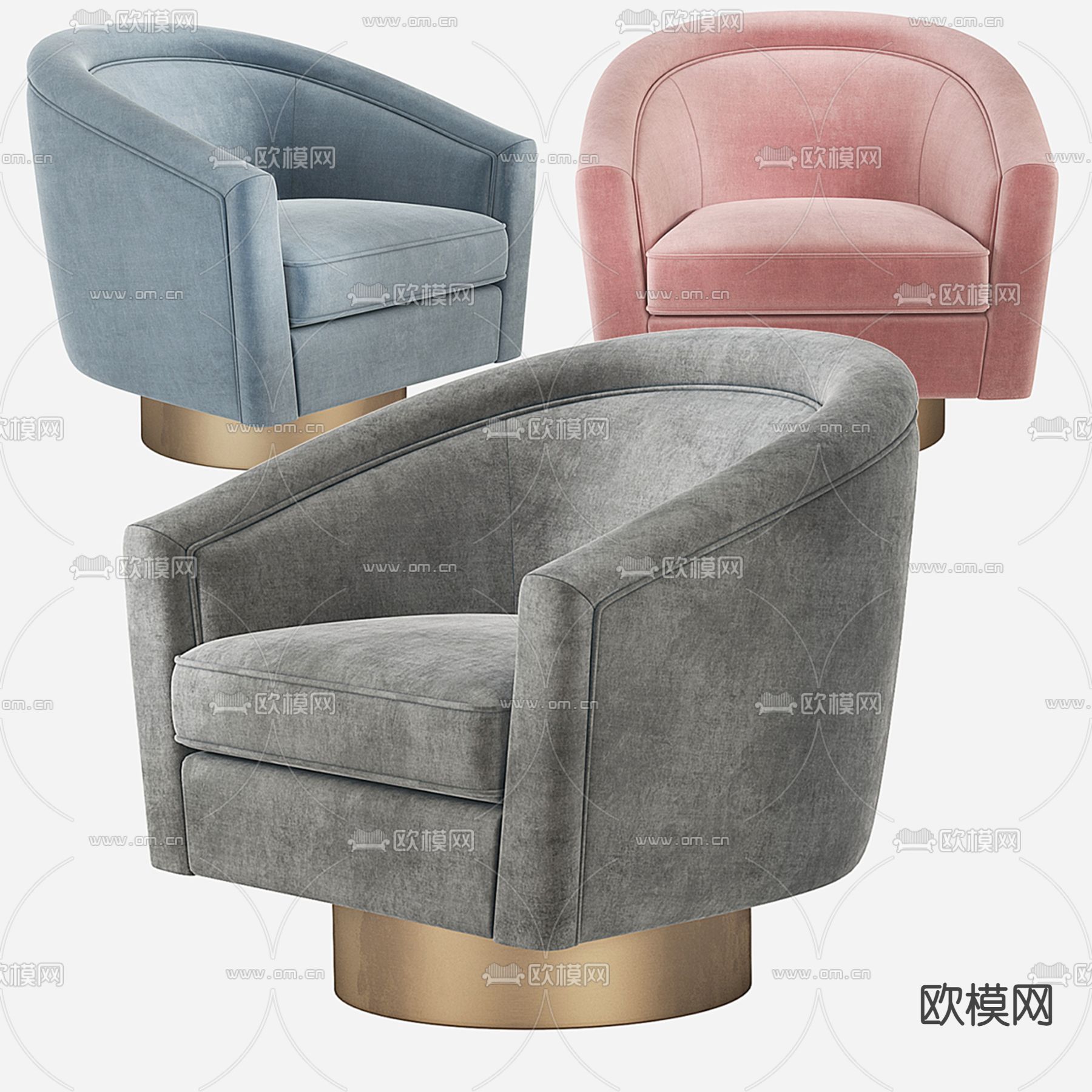 单人沙发3d模型下载